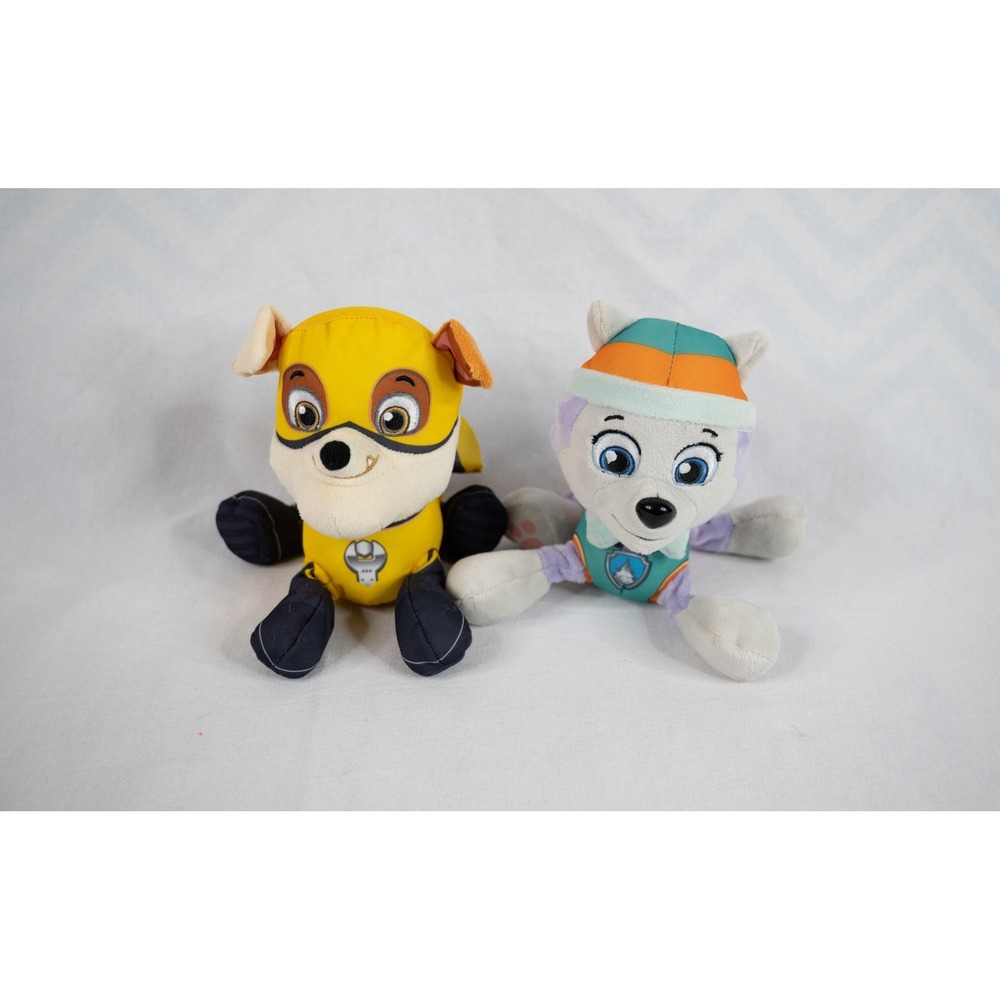 Paw Patrol Everest & Rubble Dog Stuffed‎ Animals Plush Toys Spin Masters 6"